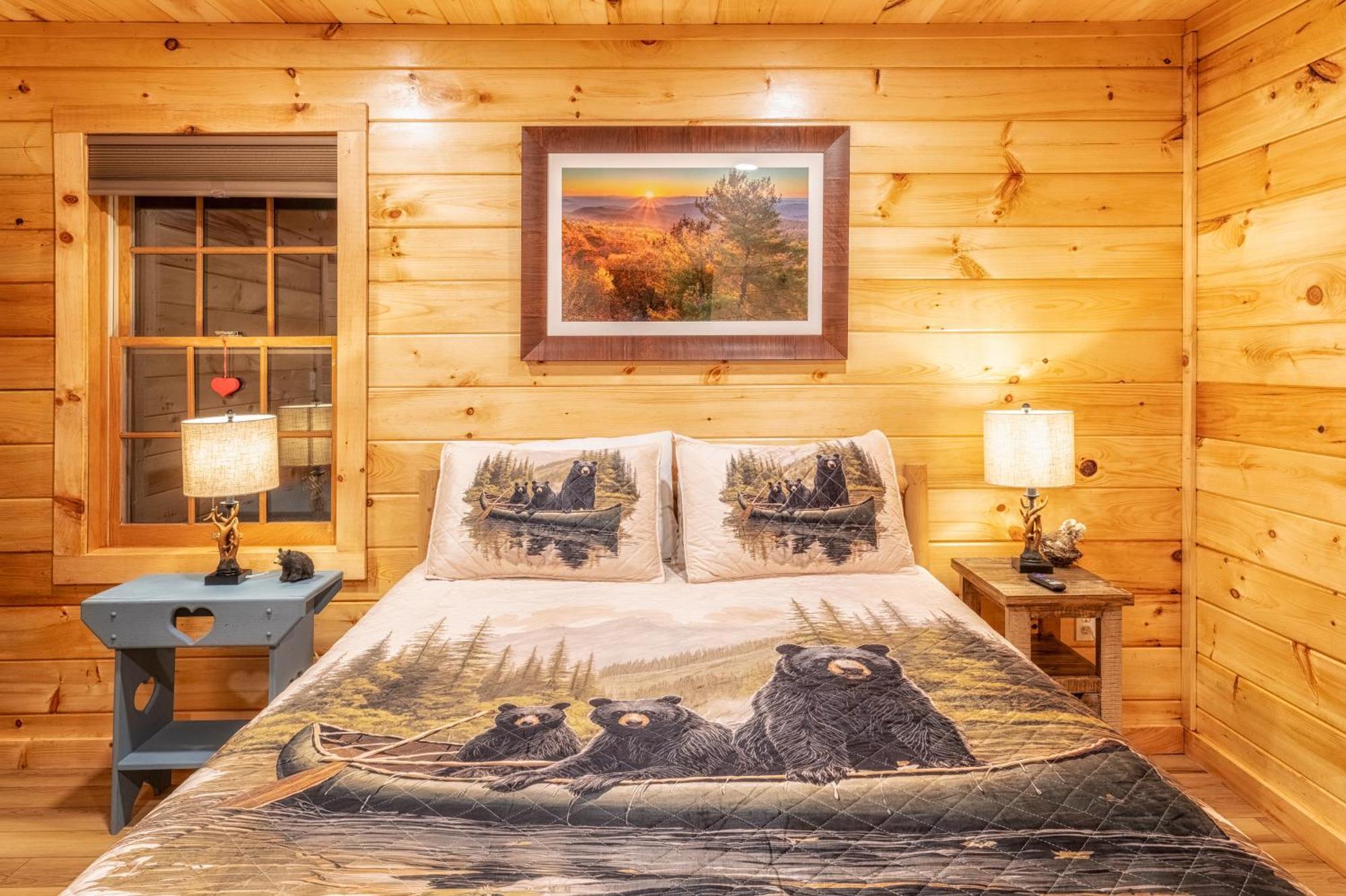Real Log Cabin With Amazing Views, Hot Tub, Sauna, Games Gatlinburg Exterior foto
